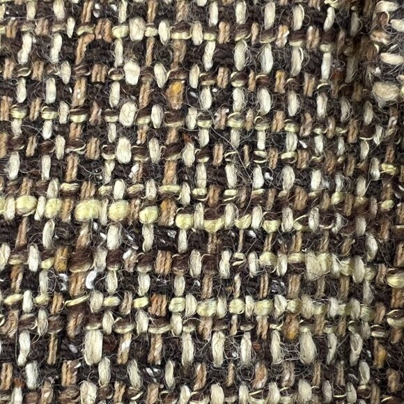 Jones New York Signature Womens Boucle Tweed Blazer Tan Brown Classic Petite Sma - Picture 2 of 16